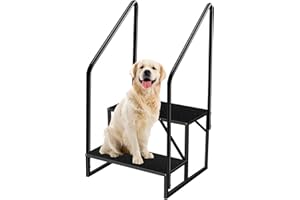 FRUYYZL Scala a 2 Gradini con 2 Maniglie, Scaletta Portatile per Camper, Scala per Esterni, Scala per Piscina, Scala per Animali Domestici, Scaletto con Corrimano in Acciaio con Portata di 300 Kg