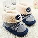 Etosell Newborn Toddler Baby Boy Girl Warm Fur Snow Boots Stripes Soft Sole Booties (S/0-6 Months)