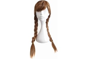 COOLCHANGE Cosplay peluca para los fans de la Reina del Hielo | Variante: Anna (castaña)