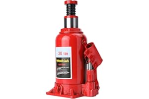 SUDEG Cric Hydraulique,Cric Bouteille hydraulique 20 T Crics de Levage hydrauliques Portable Crics de Chariot hydrauliques Compact pour Voiture Van Bateau Camion Caravane