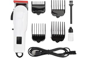 DIOCHE Elektryczna maszynka do strzyżenia włosów zestaw wielofunkcyjny z USB ładowarka i 4 grzebień przewodnik, dla mężczyzn maszynka do strzyżenia włosów profesjonalny kontroler, Biały