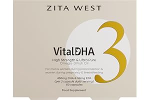 Zita West Vital DHA with Omega 3 for Fertility, Pregnancy and Breastfeeding | (60 Capsules 1 Month Supply)