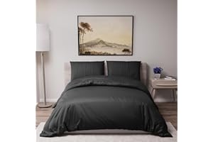 DREAMZIE Funda Nordica Cama 240x220 cm con 2 Funda Almohada 50x70 cm - Negro - Funda nordicas 240x220 Adulto de 100% Microfibra. Funda Nordica Certificada sin Productos Químicos (Oeko Tex)