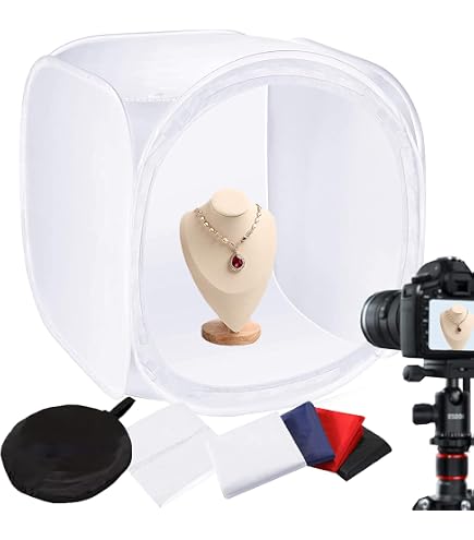 Tente De Shooting Photo 150 Cm – Softbox Portable Avec 4 Fonds Colorés, Pour Studio Produit, Bijoux, Objets