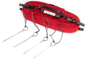 ‎ROMISPORT RomiSport Linien für Beachvolleyball Spielfeldmarkierung Courtline einstellbare 16mx8m 18mx9m Linien zum Strandvolleyball Breite 5cm Beachvolleyball Markierung Rot Blau Rasen Sand