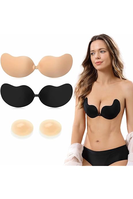 Soutien-gorge Adhésif Sans Bretelles Avec Cordon - Push-up Invisible Pour Robes Dos Nu
