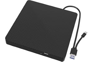 ZZOSRDR External CD DVD Drive, Type-C USB 3.0 Portable Drive Reader DVD CD RW Writer Burner Player Optical DVD Drive External Disk Drive for Laptop, Desktop, PC, Mac, IOS, Windows 11/10/8/7 / XP/Linux/Vista