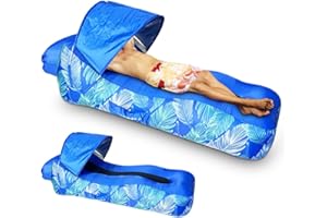 Gohytal Aufblasbare Liege, Wasserdichtes Luftsofa mit Sonnenblende Outdoor Tragbares Aufblasbar Luft Sofa Couch Air Lounger für Camping Urlaub Schwimmbad Strandparties Hinterhof Reisen Strand