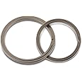 Cobee Heavy Duty Titanium alloy Key Ring for Key Carabiner Clip 2 Pieces