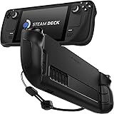 Spigen Rugged Armor Protective Case Designed for Steam Deck TPU Cover with Wrist Strap Shock-Absorption Anti-Scratch Cover Pr