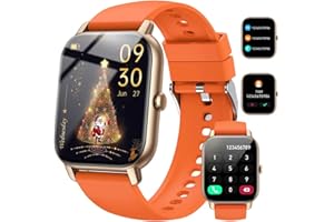 NERUNSA Smartwatch Donna Uomo con Effettua o Risposta Chiamate, 1.85" Orologio Digitale Monitor del SpO2/Sonno, 24H Cardiofrequenzimetro, Impermeabile IP68 Orologi Sportivo, Smart Watch Contapassi Android