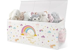 omedecal Cesta Porta Giochi Bambini Contenitori, Pieghevole, 124 L, Grande Oxford Contenitore Cesto Scatola Porta Giochi Baule Portagiochi Bambini Bambino, 96x32x40cm - Arcobaleno