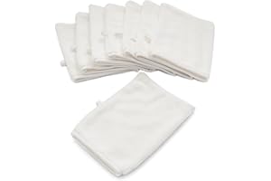 YSN Home Collection - Morbido guanto in microfibra 16 x 21 cm – 8 pezzi – bianco