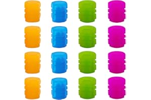 PFLYPF 16 świecących nakładek na wentyle, do opon samochodowych, motocyklowych, rowerowych (4 kolory)