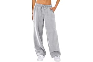 Felcia Women's Casual Joggers Sweatpants Drawstring High Waist Wide Leg Trousers Baggy Athletic Sweatpants