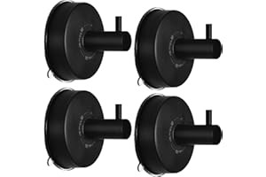 JOMOLA Gancho Ventosa para Toalla Toallero Con Ventosa Para Baño Cocina Colgador De Pared Sin Taladro Gancho De Pared Con Percha Accesorios De Baño Inoxidable, Negro 4 Piezas