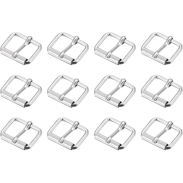 12 Boucles De Ceinture Métal Argenté 20mm - Pour Sacs, Ceintures, Sangles DIY - Réglables Et Solides - 8
