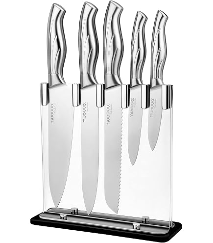 Tefal Ingenio Porta Coltelli Trasparente Con 9 Slot Universali E Affilacoltelli Integrato – Capacità 9 Coltelli – Plastica ABS 19x8,5x24 Cm - 4