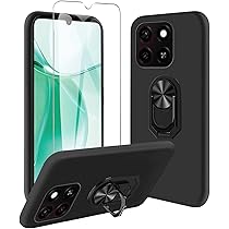 Coque Pour ZTE Blade A55/ Blade A35 Rouge Avec Anneau Stand