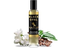 ARABIAN OPULENCE FR49 BLACK OPAL Aceite de perfume para mujeres Botella con rolón de 15 ml. Opulencia árabe. Vainilla/café/dulce/caliente picante/blanco floral.