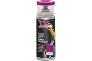 Ambro-Sol V4004006 Vernis peinture Acrylique Multi-Usage, Brillante pour Intérieur et Extérieur, Adapté a Tous Type de Matériau, Aérosol En Fer-Blanc Recyclable de 400 ml, Violette