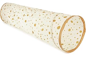Bieco Tunnel XXL Dots | 180 x 46 cm | Jeux Exterieur pour Enfant 1 Ans | Interieur Jardin | Tente pour Bebe Chat Lapin