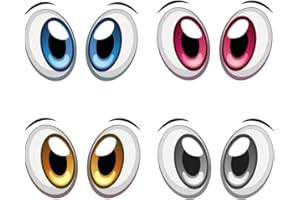 LQIOACU adesivi per occhi da incollare, impermeabili, autoadesivi, per robot tosaerba e robot aspirapolvere, divertenti adesivi decorativi per robot e dispositivi, 4 paia