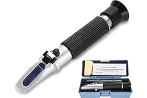 BINOA Réfractomètre au miel pour l'humidité du miel, Brix et Baume, testeur d'humidité au miel de la gamme 58-92%, idéal pour le miel, le sirop d'érable et la mélasse, approvisionnements apicoles