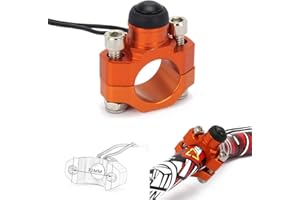 JFG RACING jfgracing CNC Universal Motorrad Motor Stop Start Kill Switch Button mit Mounting Backplate für 7/20,3 cm Lenker SX EXC XCF LC4 SMR SMC Super – Orange