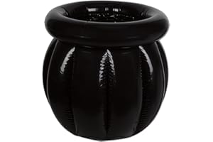 Beistle 00017 Aufblasbarer Kessel Getränkekühler Happy Halloween 45,7 x 55,9 cm Party-Getränkehalter, fasst ca. 48 Dosen à 340 ml, Kunststoff, Schwarz