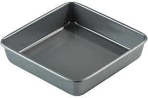 Prochef Square Cake Tin Premium Quality with Teflon's Silicone Coating, Black, 24cm