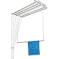 Nr Industries Ceiling Hanger Stainless Steel (Pipe Size 5/8" Od) Ceiling Hanger/Ceiling Cloth Drying Stand (6 Pipe X 8Ft) With Uv Protected Nylon Ropes Individual Dropdown (Nri 8 Feet 016) - 91X5X5 Cm
