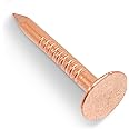 Dubbs Hardware 1 Inch Copper Nails Roofing Finish 100 Nails - Solid Pure Copper Slate Spikes Flashing Furniture Boat - Package Includes 100 pieces of The Highest Quality Nails by