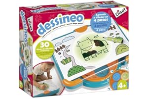 Diset - Dessineo aprende a Dibujar Paso a Paso, Jueguete Educativo para Aprender a Dibujar para niños a Partir de 4 años, Varios, 37 x 35 x 11 cm