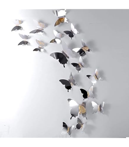 InsuWood 3D Schmetterlinge Wanddekoration - 72-teilig In 3 Größen & Stilen
