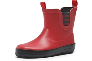 DREAM PAIRS Wellies for Kids Boys Girls Wellington Boots Waterproof Non-Slip Rain Boots for Kids Unisex Short Wellington Boots Toddler/Little Kid/Big Kid