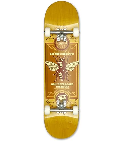 Mob Skateboard Eyechart 8.125 Complete – Skateboard Complet 32 X 8,125" – Planche En Bois D'érable 7 Couches – Prêt à L'emploi – Skateboard Débutant Et Professionnel Pour Adolescents, Adultes, œil