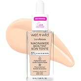 Wet n Wild Bare Focus Niacinamide Skin Tint, Base de Maquillaje de Cobertura Modulable, F&oacute;rmula Ligera Enriquecida con &Aacute;cido