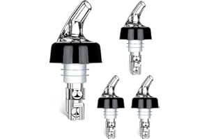 BATEYA 4 Stück Ausgießer Spirituosen Dosierausgießer 2cl, Flaschenausgießer Portionierer 20ml Schnaps Spirituosen Schnapsspender Cocktailspender für Cocktail Home Bar Getränke Wein