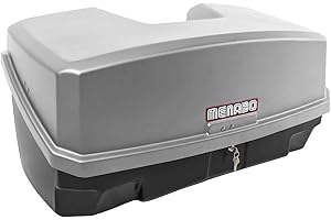 AAWFHRIE Ménabo Nekkar Silber Transportbox Gepäckbox für Kupplungsträger Heckträger 300 Liter, Hart, Silberfarben, Wasserdicht, Transportbox, Menabo Race 3, Race 4, Project Tilting 3