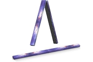 Erreyht Poutre d'équilibre en Cuir - Barre de Gymnastique Violette - 2,1 m - en Faux Daim - Équipement de Gymnastique Pliable pour Anniversaire, Gym, entraînement à la Maison, Sport