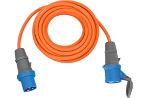 Brennenstuhl CEE 230V Camping-Verlängerungskabel 10m (H07RN-F 3G2,5 Kabel in der Signalfarbe orange, Camping-Stromkabel für den ständigen Einsatz im Außenbereich IP44, Made in Germany)