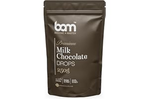 BAM Gocce Cioccolato al Latte 35.1% - Per Dolci, Biscotti, Creme e Cereali - Cioccolato Latte per Uso Casalingo e Professionale