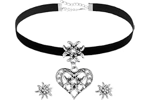 JOZMMZEOOA 3 stycken Edelweiss-smycken, personligt halsband för kvinnor, smycken, hängsmycke, traditionella smycken, kvinnor
