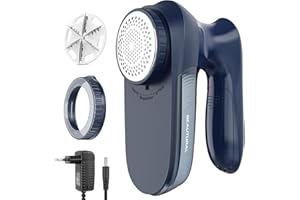 BEAUTURAL Rasoir Anti-Bouloche Professionnel, Rasoir de Peluches Puissant et Efficace pour Les Vêtements et Les Meubles, Adaptateur Secteur ou Alimenté par Batterie, Spécial pour Votre Famille