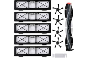 FHzytg Ersatzteile Filter Zubehör Bürste Ersatzfilter Ersatzbürste für Neato Botvac Roboterstaubsauger D-Serie D10 D9 D8 D7 D6 D5 D4 D3 D75 D80 D85 70 70E 75 75E 80 85 85E Botvac Connected Serie