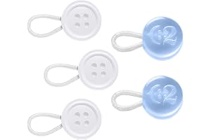 C2 Högkvalitativ elastisk skjortkrage knappförlängare – 5-pack – ljus himmelsblå – flera storlekar: liten (kan användas för m