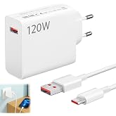 Charger for Xiaomi 120W,Fast Charger with USB C Cable, USB C Charging Block for Xiaomi 14T Pro/13 Lite/13/12T 14/11S/11/12Pro