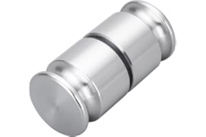 DIYI Modern Silver Stainless Steel Shower Door Knob Handle Pair, 30mm, Rustproof, Indoor Use