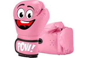 JUOIFIP Gants de boxe pour enfants, gants de boxe junior MMA filles pour sac de boxe, kickboxing, muay thai, gants d'entraînement pour enfants cadeau